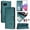 Green, variant on For Google Pixel 10 Pro XL 6.8" RFID Blocking Protective Purse Case Cat Embossed Strong Magnetic Attachment/Closure, Card Slots/Pocket, PU Leather Flip Wallet Case With Hanging Rope,Blue