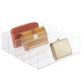 thumbnail image 6 of mDesign Plastic Divided Purse Organizer for Bedroom, Closet - 4 Pack - Clear, 6 of 9