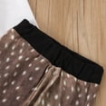 thumbnail image 4 of ZMHEGW Set Outfit for Girls Christmas Deer Letter Cartoon Printing Long Sleeved Romper Casual Pants with Hat 3Pieces Newborn Infant Baby Girl Clothes, 4 of 6