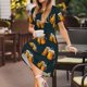 thumbnail image 3 of Balery Beer Vestidos sueltos de manga corta para mujer, vestidos de verano 2025, vestidos casuales de corte A con vuelo., 3 of 6