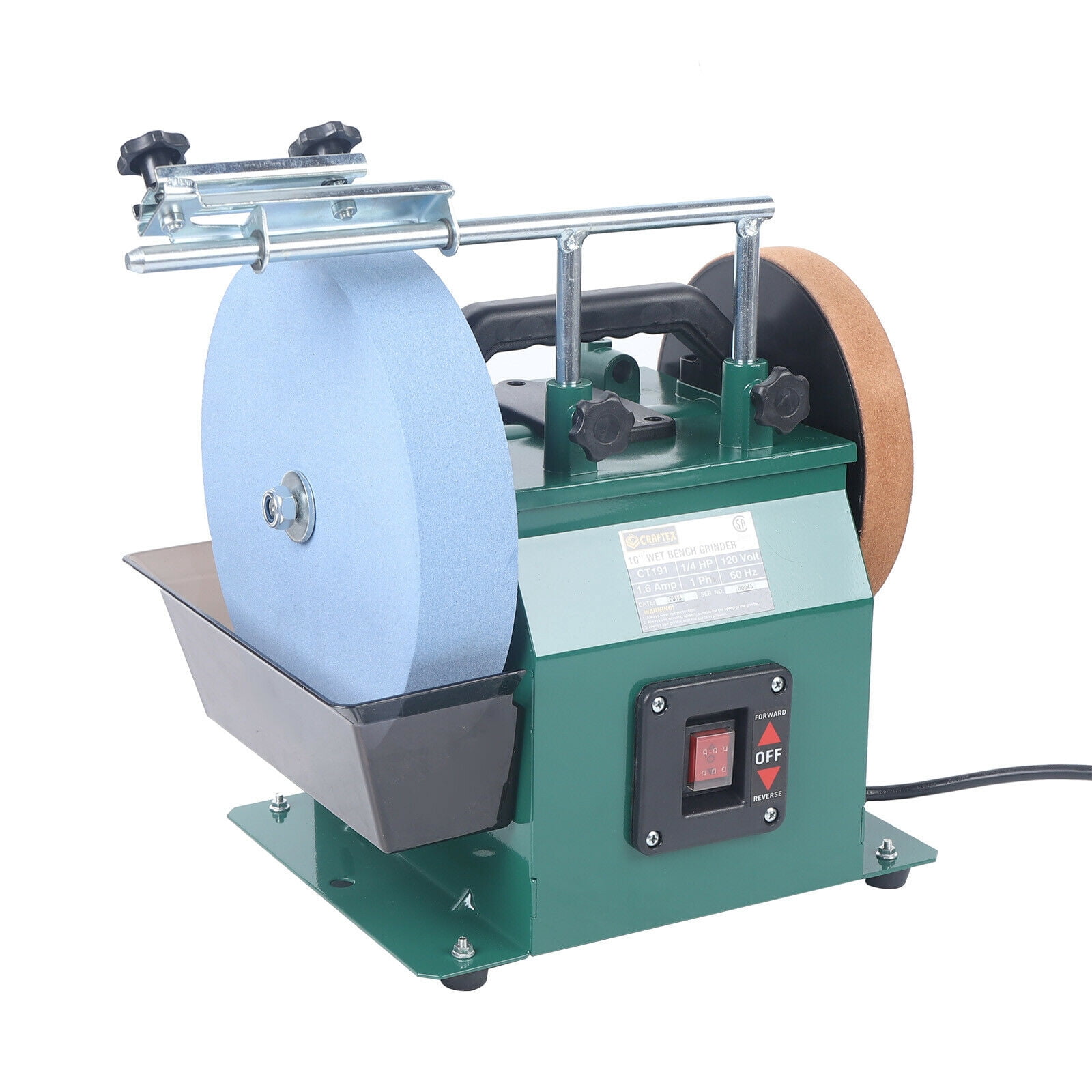 Fetcoi 10-Inch Bench Grinder, 220 grit Water-Cooled Electric Low Speed Grinding Machine for Woodworking, Catering and Hotels (1425 rpm)