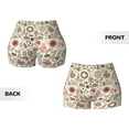 thumbnail image 5 of Fotbe Squirrel In The Forest Seamless Shorts, Womens Workout Shorts High Waist Stretch Booty Short for Gym/Yoga/Running/Biking-Large, 5 of 9