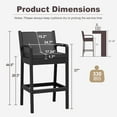 thumbnail image 4 of QinaQin Outdoor Wicker Bar Stools Set of 2, 30" Bar Height Patio Chairs with Thick Cushions, All-Weather Rattan, Backrest & Footrest for Backyard, Pool, Balcony, 4 of 6