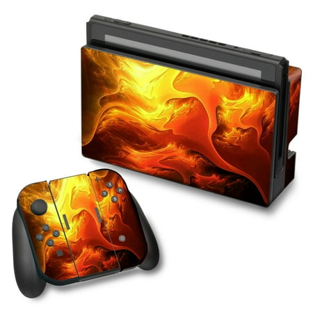 nintendo switch fire swirl skins decals wrap abstract vinyl walmart