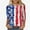 Style 11, variant on GERsome Womens 4th of July T-Shirts American Flag Patriotic Shirts Crewneck 3/4 Sleeve Loose Fit Summer Tops USA Flag Stars Stripes Graphic Tee S-5XL