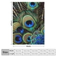 thumbnail image 4 of Orinice Peacock Feathers Warm Lightweight Blanket Soft Fleece Blankets All Seasons Throw Blanket for Living Rooms Sofa Decor Cow Gifts - Flannel Material Blanket 50x60in, 4 of 6