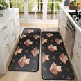 thumbnail image 4 of Kitchen Rugs Sets Of 2,Red Mushroom Cartoon Black Pattern Anti Fatigue Kitchen Mat Rugs Non Slip Washable,Decorative Kitchen Floor Mats for Kitchen,Sink,Laundry,17"x47"+17"x47", 4 of 5