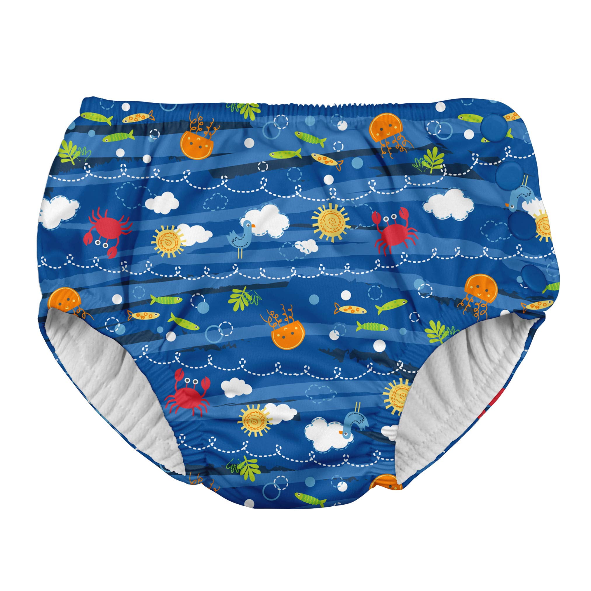 5T i play Royal Blue Sea Friends by green sprouts Boys Reusable Swim Diaper