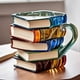thumbnail image 3 of Aparatos de cocina, accesorios de cocina, utensilios de cocina, herramienta de cocina, taza de café con forma de libro pintado, original, taza de café apilable con forma de libro, regalo coleccionable, 3 of 4