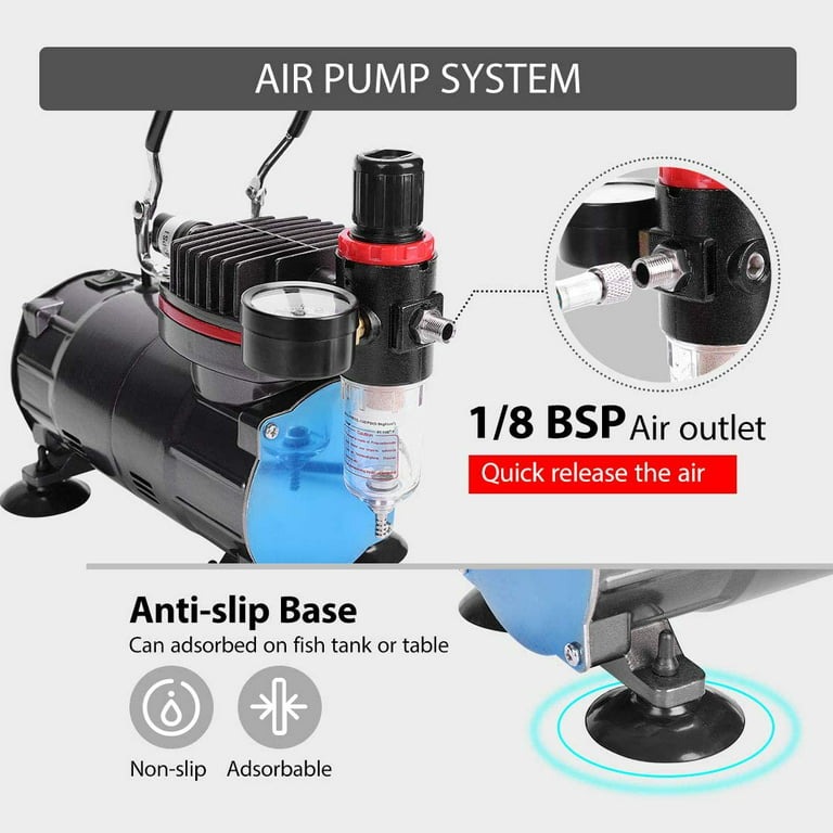 VIVOHOME Airbrush Machine Airbrushing Compressor Kit Set Sprayer