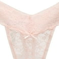 thumbnail image 4 of Women's Sexy Lace Thongs V Cheeky Underwear See Through Panties Cotton Low Rise Underpants Pack of 5, 4 of 4
