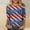 Multicolor, variant on Cavosen Red White and Blue Clothes for Women Petite Patriotic 3/4 Sleeve Crew Neck Tops USA Star Striped Print T Shirts Lady XL Independence Day Casual Tops 4th of July Tunic Tees Patriotic Clothes