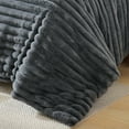 thumbnail image 3 of SPRINDAY Fluffy Queen Comforter Set 3 Pieces - Dark Gary Fleece Luxury Fuzzy Reversible Bedding Comforter Set, Soft & Warm Comforter All Season with 2 Pillow Cases, 3 of 7