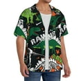 thumbnail image 4 of Disketp Men's Hawaiian Dinosaur Skeleton Print Shirts Button Down Holiday Beach Shirts-XX-Large, 4 of 7