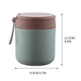 thumbnail image 6 of AuroraX Stainless Steel Soup Mug with Lid 16 Oz Large Warmer Insulated Soup Mug Funny Dishwasher and Microwave Safe Novelty Travel Cute Cup Birthday Gifts for Women Men Office Coworkers(Green), 6 of 6