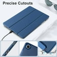 thumbnail image 4 of KOMI Étui pour Samsung Galaxy Tab A9 Plus 2023, Étui Rigide Mince avec Support, Couverture Intelligente de Protection avec Fonction de Mise en Veille/réveil Automatique pour Samsung Galaxy Tab A9 + Tablette 10,9 Pouces, Bleu Foncé, 4 of 5