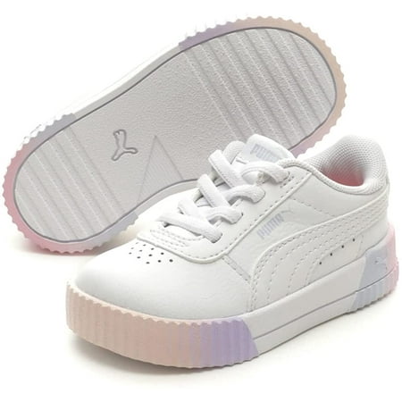 PUMA Unisex-Child Carina Slip on Sneaker 6 Toddler Puma White-halogen Blue