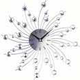 thumbnail image 1 of Reloj de pared Sunburst, brillante, metálico, plateado, con forma de flor, para sala de estar, oficina, decoración creativa moderna extraíble en 3D, 1 of 4