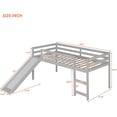 thumbnail image 5 of DEALTOPS Twin Size Junior Wood Loft Bed with Slide Loft Bunk Bed Frame for Girls Boys,No Box Spring Needed - Gray, 5 of 5