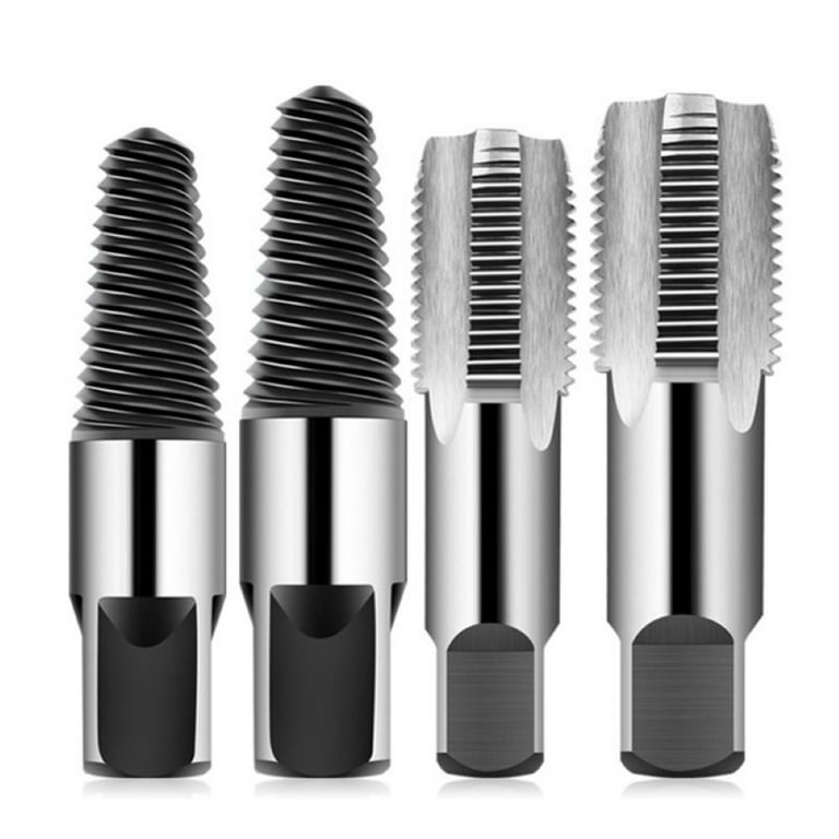 1 2 3 4 Inch Pipe Thread Repair Tap with Broken Screw Extractor Hardware Tools Set
