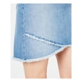 thumbnail image 3 of INC Womens Blue Frayed Zippered Short Tulip Skirt 12, 3 of 4