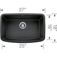 thumbnail image 5 of BLANCO VALEA 27" Single Undermount - Anthracite, 5 of 7