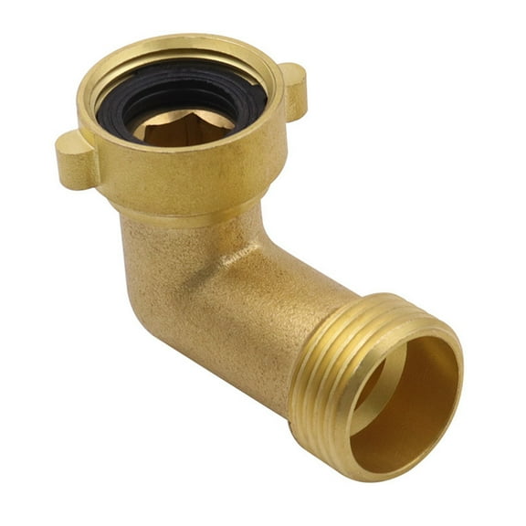 Irrigation Hose Elbow 90 Degree Brass Hose Elbow Solid Brass Adapter Quick Swivel Connect Garden Pipe Extension Adapter