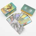 thumbnail image 4 of Waite-Juego de cartas de Tarot con caja de hierro, juego de mesa de cartas completo en inglés, tarjeta de oráculo bronceada, Manual de papel Retro, 4 of 5