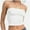 White, variant on Women's Strapless Bandeau Double Layered Basic Casual Tube Top