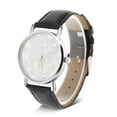 thumbnail image 2 of Moda PU correa de cuero reloj de cuarzo mujeres relojes de pulsera analógicos negro, 2 of 8