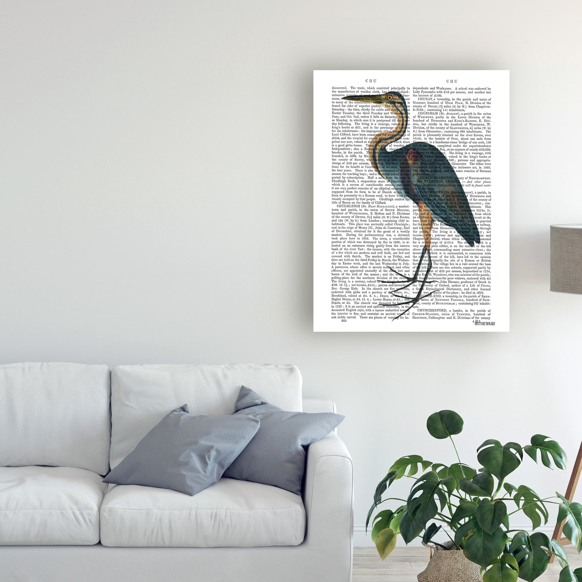 Trademark Fine Art 'Blue Heron 3' Canvas Art by Fab Funky