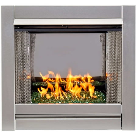 forge duluth rem vent btu emerald insert fireplace gas stainless fire glass outdoor