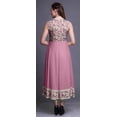 thumbnail image 4 of Bimba Robe Anarkali à Col Mandarin Imprimé Floral Rose Clair pour Femmes Kurta Ethnique Indienne TTG, 4 of 6