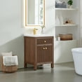 thumbnail image 3 of Cerrito 24" Wood Vanity in Brown Oak Ceramic Integrated Sink no Mirror, 3 of 18