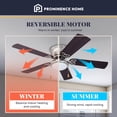 thumbnail image 6 of Prominence Home Benton 52'' Brushed Nickel LED Hugger Indoor Ceiling Fan, 6 of 12