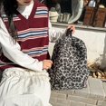 thumbnail image 6 of Hsqqdc Vintage Plush Leopard Print Backpack Y2K Large Capacity Shoulder Bag, 6 of 7