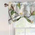 thumbnail image 5 of Tie Up Valances for Windows, Country Flowers Adjustable Valance Curtains Window Treatment for Living Room/Bedroom, Spring Botanical Magnolia Branches Rod Pocket Kitchen Curtains & Drapes 60x18 Inch, 5 of 9