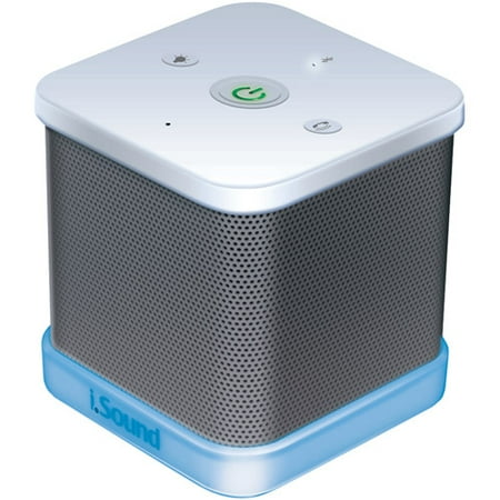 i.Sound iGlow Sound Cube Wireless Bluetooth Speaker, White
