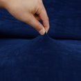 thumbnail image 5 of Deconovo Stretch Strapless Sofa Slipcover Solid Color Premium Velvet Plush Sofa Cover for Loveset Navy Blue, 5 of 6