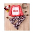 thumbnail image 2 of Qmyliery Girls Christmas Clothes Set, Pullover and Leopard Print Trousers Suit, 2 of 9