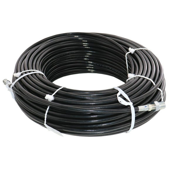 Schieffer 4800 PSI 1/8" x 200' Thermoplastic Sewer Jetter Hose MPT 1/4 1/8 Solid
