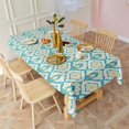 thumbnail image 3 of Rectangle Waterproof Tablecloth 60×102 Inch, Abstract Peacock Feather Reusable Indoor/Outdoor Durable Table Cover for Party Kitchen Dinner Room Decor, 3 of 6