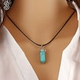 thumbnail image 6 of Besufy Women Necklace ,Faux Gemstone Rock Natural Quartz Healing Point Chakra Reiki Pendant Rope Necklace, 6 of 7