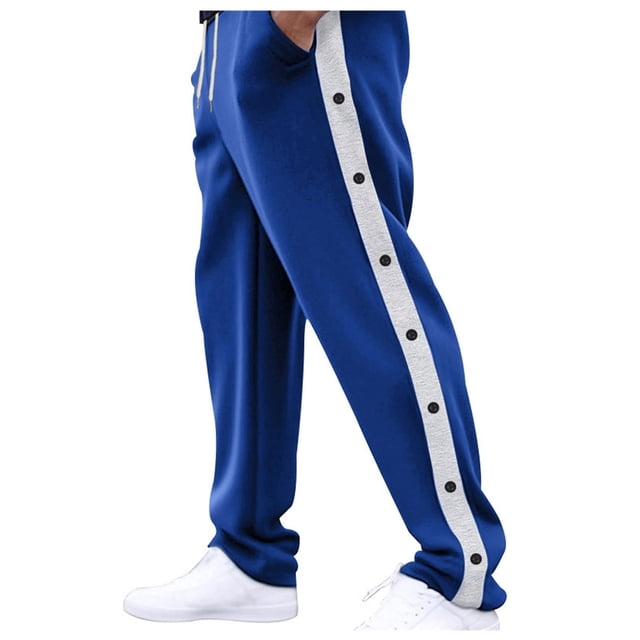 Men's Casual Patchwork Sweatpants Comfortable Drawstring Sportswear Trousers With Multiple Pockets For Everyday Wear