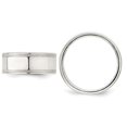 thumbnail image 3 of Mens Sterling Silver 8mm Edge Design Wedding Band Ring, 3 of 3