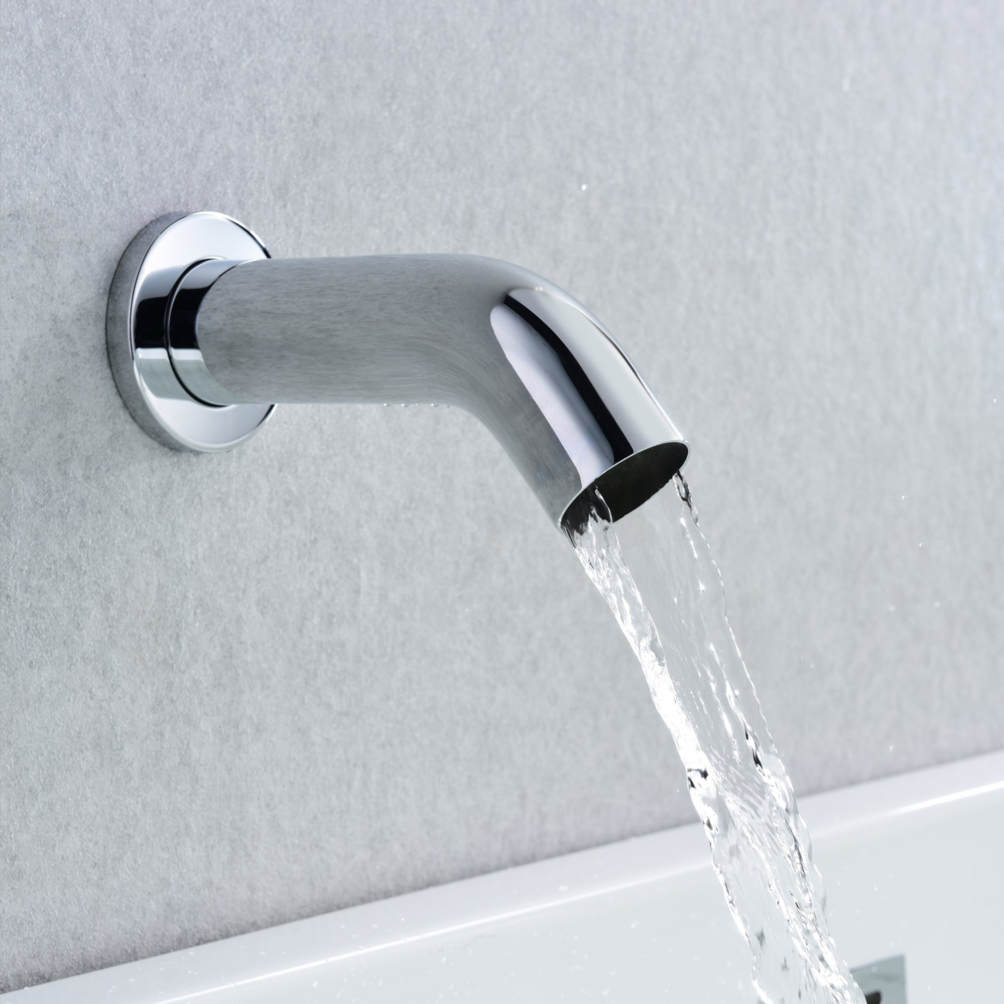 Sumerain Wall Mount Tub Filler Waterfall Tub Faucet with Handheld Shower, Chrome Finish