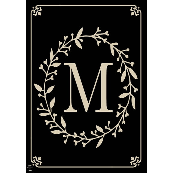 Briarwood Lane Everyday Garden Flag 12x18 For Outdoor Briarwood Lane Classic Monogram Letter M Garden Flag Flags For Outside