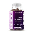 thumbnail image 3 of (2 pack) Vitamatic Iron 65 mg Gummies Supplement for Women & Men - 60 Vegan Gummies - Great Tasting Iron Gummy Vitamins with Vitamin C (1), 3 of 13