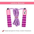thumbnail image 5 of Cuerda para saltar para niños, cuerda para saltar con contadores y asas cómodas, cuerda para saltar de velocidad, cuerda para entrenamiento físico y boxeo, color morado, 5 of 5
