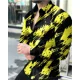 thumbnail image 1 of Camisa social de lujo para hombre , con solapa, botonadura sencilla, estampado a cuadros 3D, manga larga, ropa de diseñador, camisa informal de calle blanca, 1 of 6